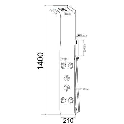 Kalamos Parete attrezzata multifunzione
