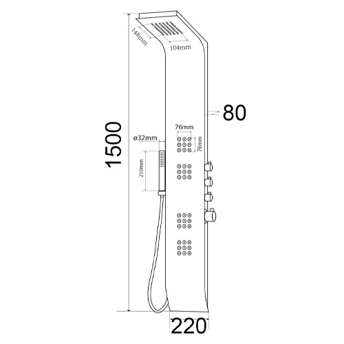 Lipari bianco opaco Parete attrezzata multifunzione