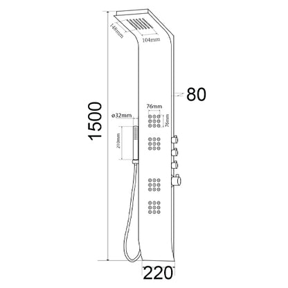 Lipari bianco opaco Parete attrezzata multifunzione