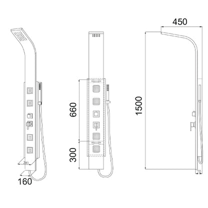 Santorini Parete attrezzata multifunzione