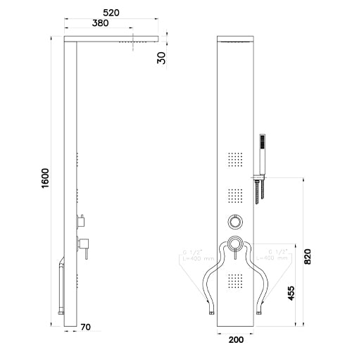 Manhattan Parete attrezzata multifunzione