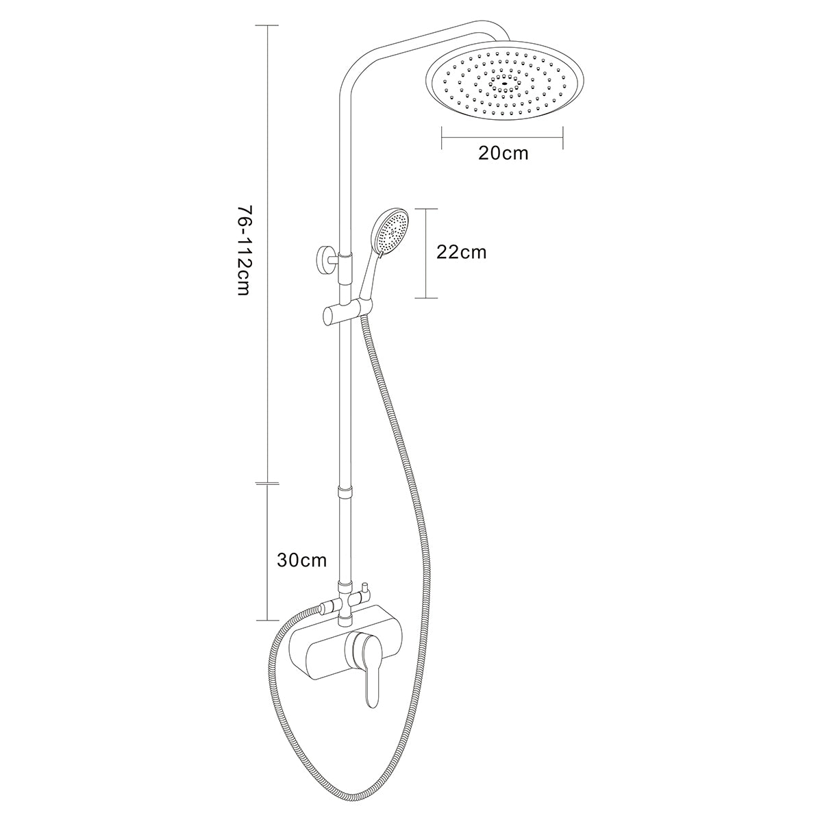 COLONNA DOCCIA PLATINUM CROMO