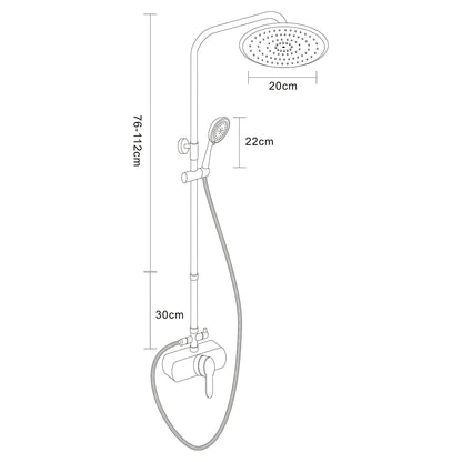 COLONNA DOCCIA PLATINUM CROMO