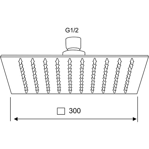 Soffione Doccia Quadro 30X30 Cromo Mariani