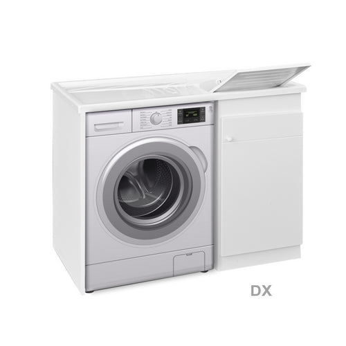 Mobile In Resina con Lavatoio + Coprilavatrice Vasca a Destra 60x107xh90