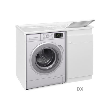 Mobile In Resina con Lavatoio + Coprilavatrice Vasca a Destra 60x107xh90