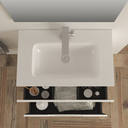 MOBILE BAGNO COMPLETO VANIA GRIGIO NUVOLA L. 74 CM BADEN HAUS
