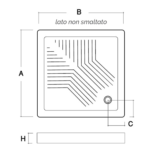 Piatto Doccia 80x80 H10 Linpha