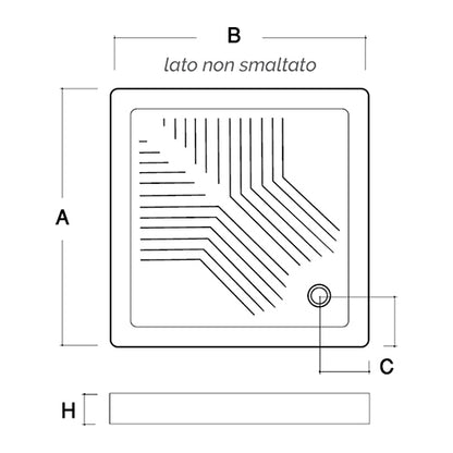 Piatto Doccia 80x80 H10 Linpha