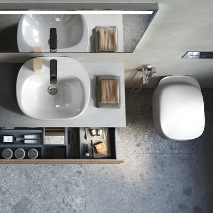 Lavabo ovale monoforo L. 50 cm Rak Illusion