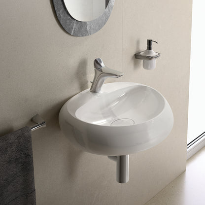 Cloud Lavabo sospeso bianco alpino L. 55 cm Rak Ceramics