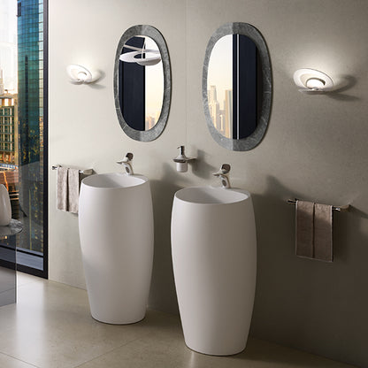 Cloud Lavabo Autoportante C/Foro per rubinetto Bianco Alpino Rak Ceramics