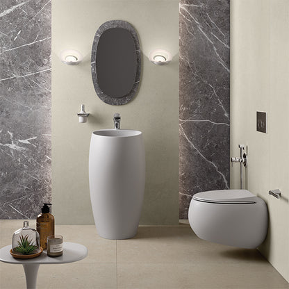 Cloud Vaso sospeso rimless fissaggio nascosto bianco opaco Rak Ceramics
