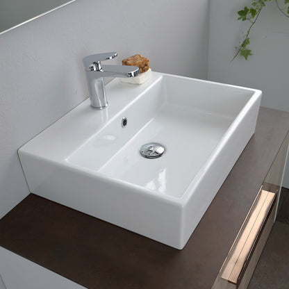 Lavabo da Appoggio LA64 Linpha 50×42 cm in Ceramica Bianco Lucido