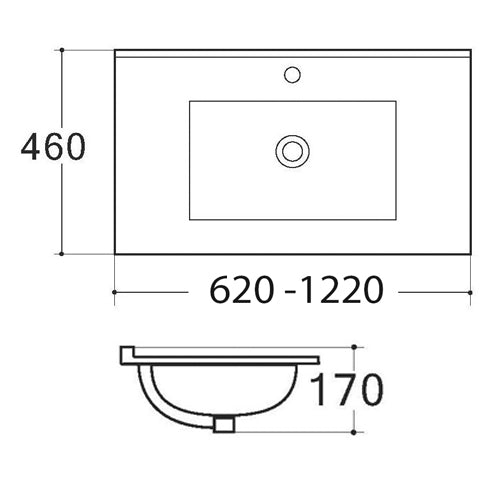 Consolle in ceramica mod. LC22 CM 102X46 Linpha