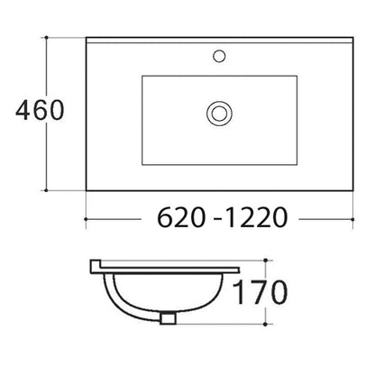 Consolle in ceramica mod. LC22 CM 102X46 Linpha