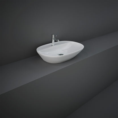 Variant Lavabo da appoggio ovale allungato (monoforo) 60x42 bianco Rak