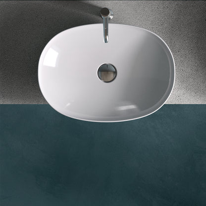 Variant Lavabo da appoggio ovale (senza foro) 50x36 bianco Rak