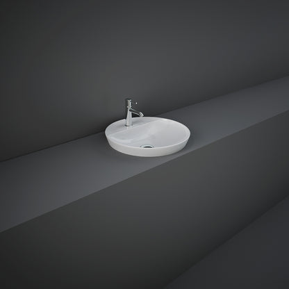 Variant Lavabo ad incasso tondo monoforo 42x42 bianco Rak