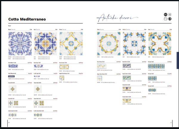 Cotto Blu Mediterraneo 22x22 Savoia