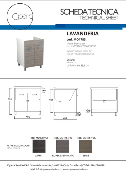 Mobile Lavatoio D'arredo 60X50 Opera