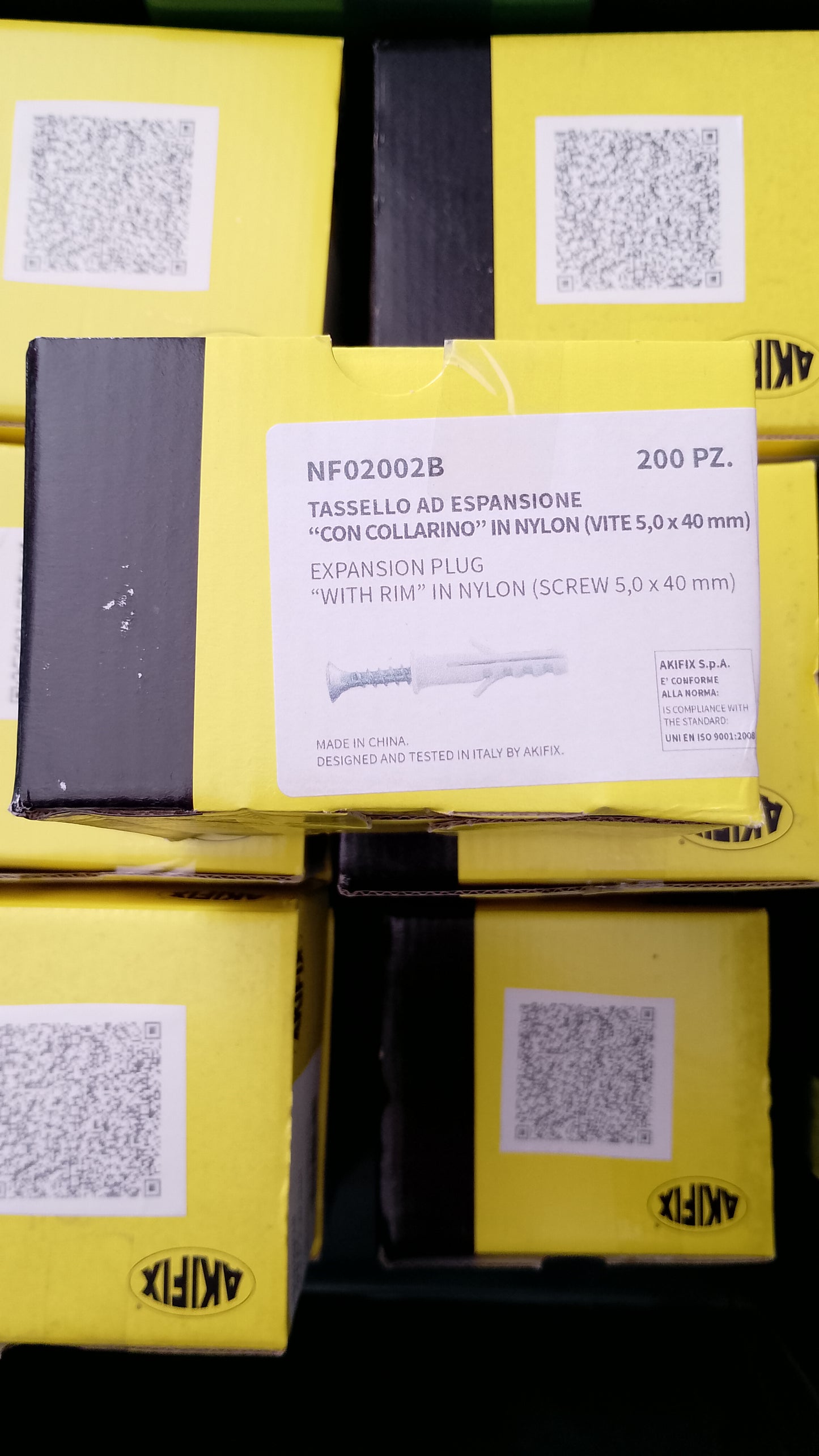 Tassello ad espansione con collarino 6X30 con vite Akifix