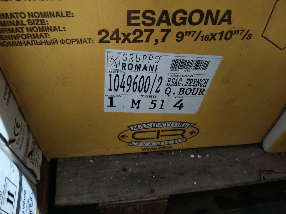 New Orleans Esagona French Quarter Bourbon R10 24X27,7 Cir Ceramiche