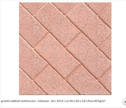 Salmon brick 40x40x3.8 Giulioli