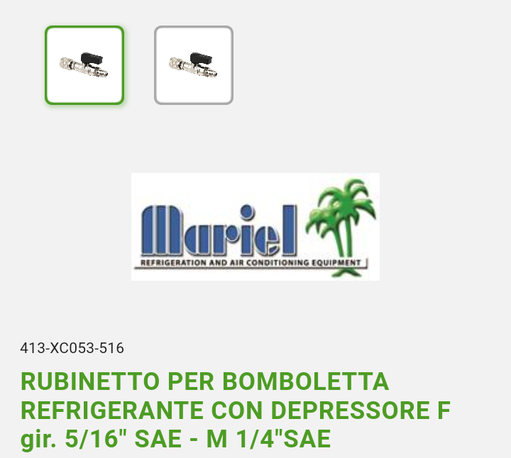 Rubinetto a sfera 1/4"M-5/16"F