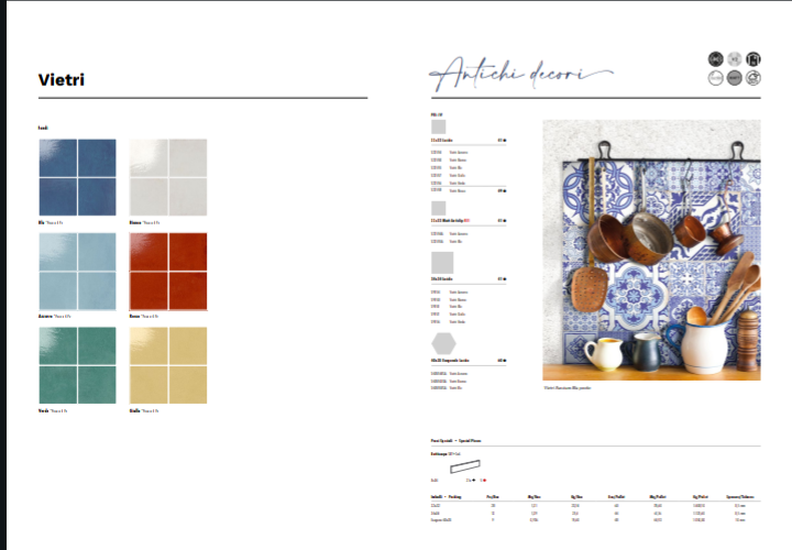 Vietri Decoro Minori 34x34 Savoia Italia