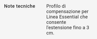 Profilo di Compensazione per Box Doccia cm 4,5x190H Linea Essential