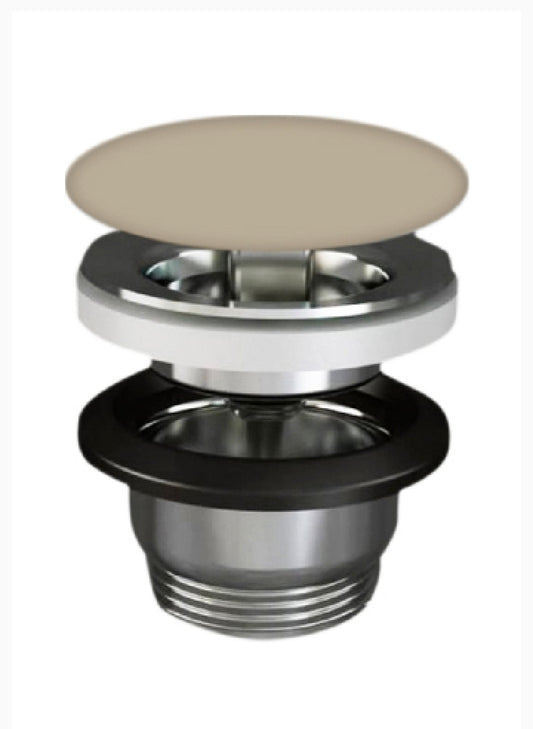 Piletta lavabo click clack senza troppo pieno Tappo beige Opaco Rak Feeling