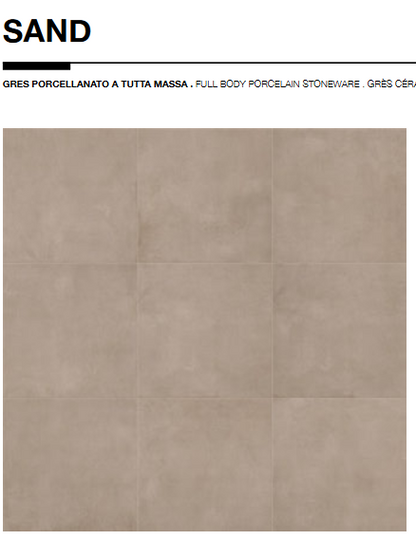 Infinity sand Wax/Rett. 80x80 Cercom ceramiche