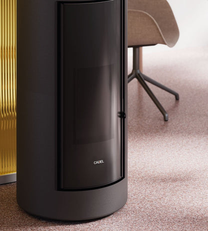 Shell 9 Up-Twin Metallo Titanium Stufa a Pellet 9,1 Kw Ad Aria CADEL