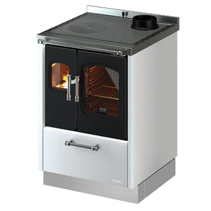 Smart 80 Ventilata Metallo Bianco Cucina a Legna 7,5 kW Cadel