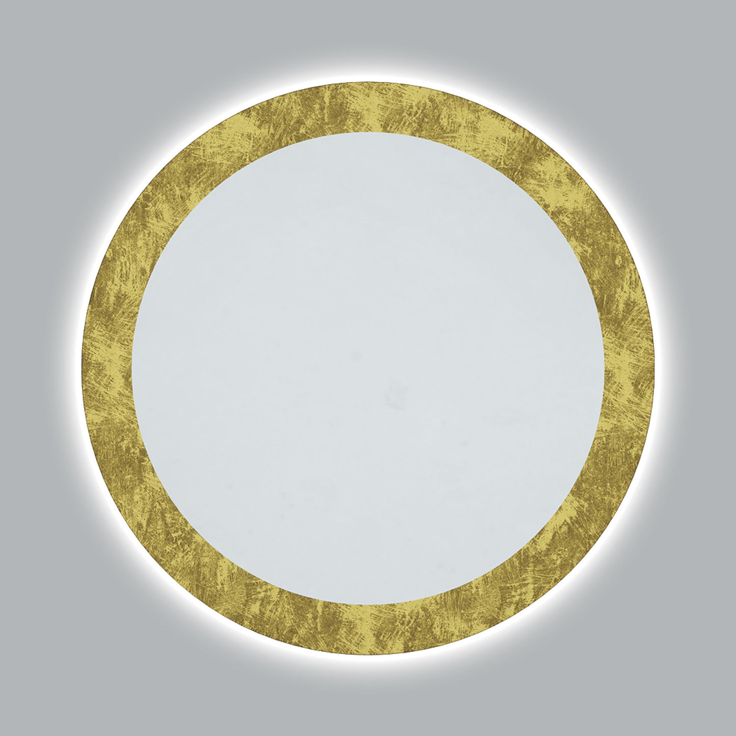 GOLD Specchio finitura ORO con led Ø80