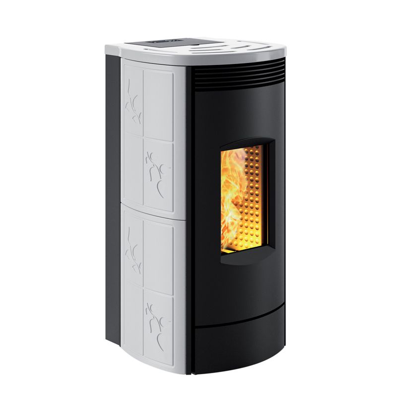 Alpina M MW26 Wi-Fi EP Bianco Lucido Termostufa a Pellet Idro Ermetica e Ventilata 26 kW Caminetti Montegrappa