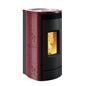 Stufa a Pellet Alpina MW18 Rosso 18Kw Caminetti Montegrappa