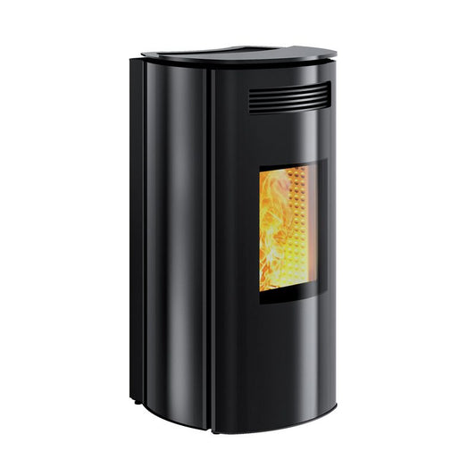 Stufa a Pellet Ventilata Bolla MP14 Tutto Vetro Caminetti Montegrappa 12,3 kW
