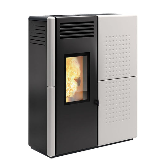 Stufa a Pellet Ermetica Canalizzata Fendor SXS 12 Bianca Caminetti Montegrappa 12,4 kW