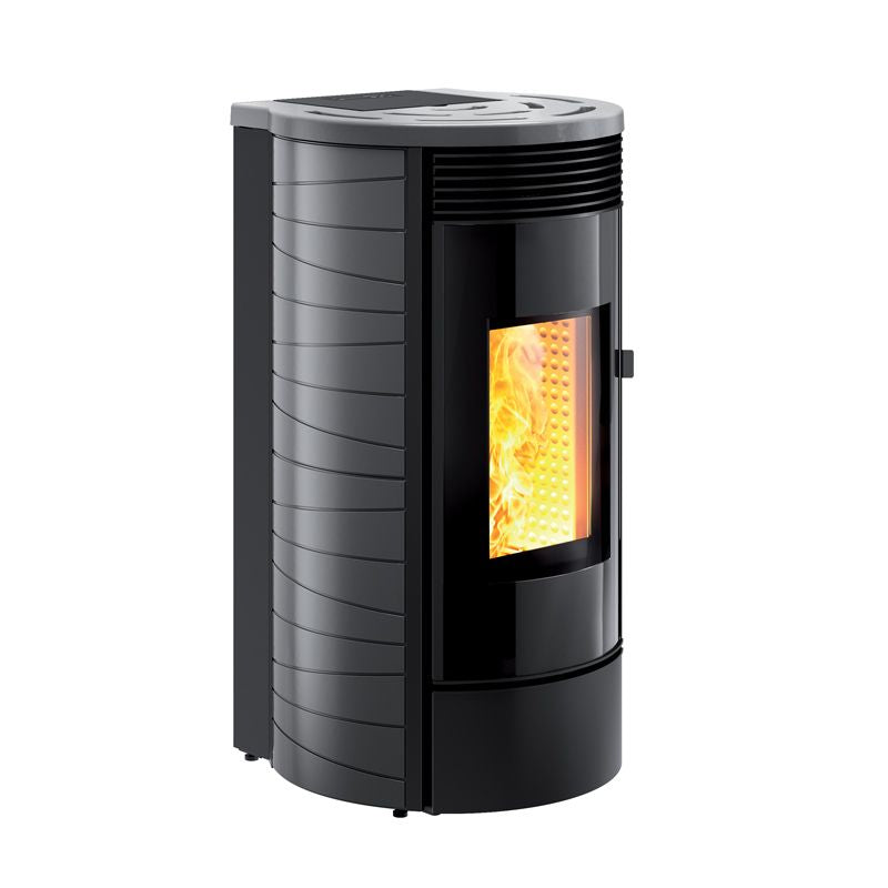 Stufa a Pellet Idro Gassa MW18 Nero 18Kw Caminetti Montegrappa