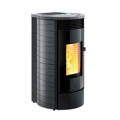 Stufa a Pellet Idro Gassa MW18 Nero 18Kw Caminetti Montegrappa