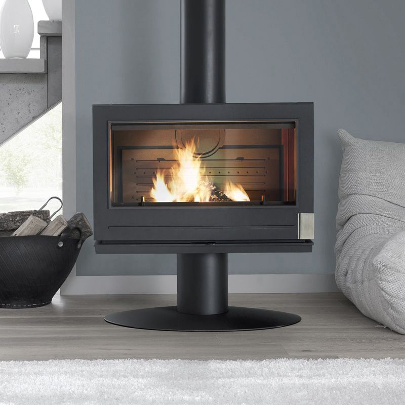 Colette Stufa a Legna in Ghisa Grigio Antracite a Convezione Naturale Caminetti Montegrappa