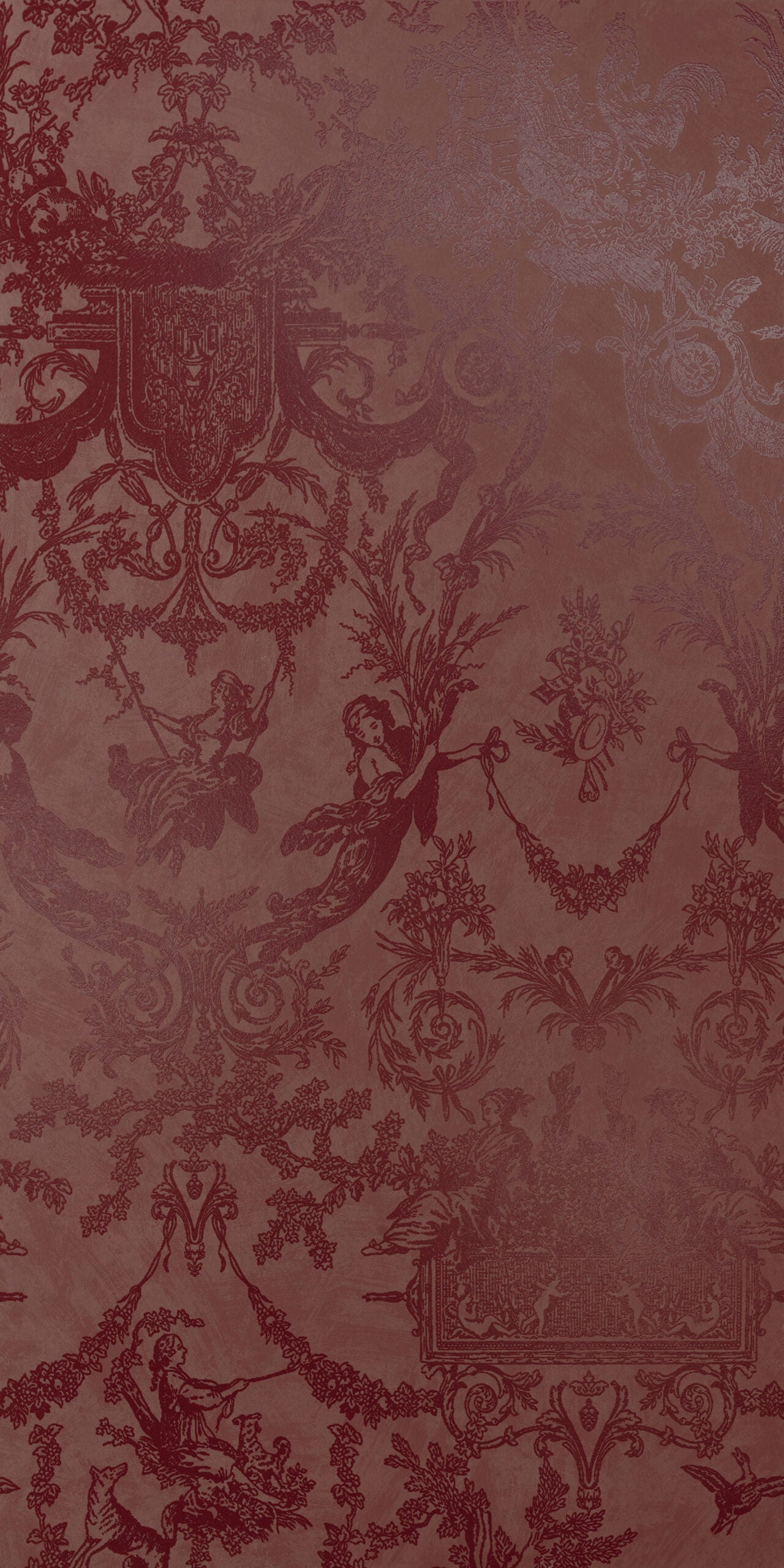 Chromagic Toile de jouy bordeaux 60x120 Rettificato Cir Ceramiche