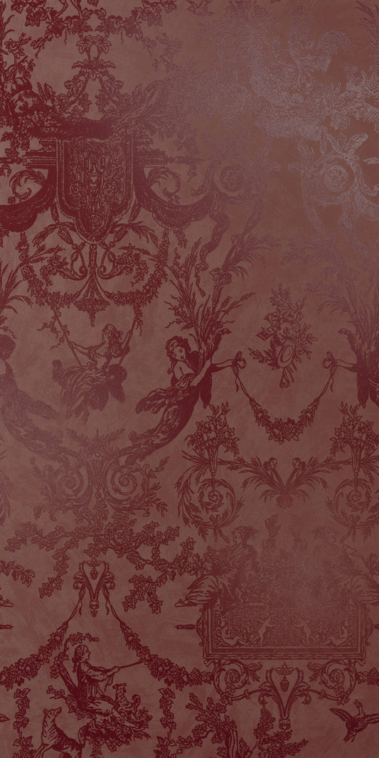 Chromagic Toile de jouy bordeaux 60x120 Rettificato Cir Ceramiche