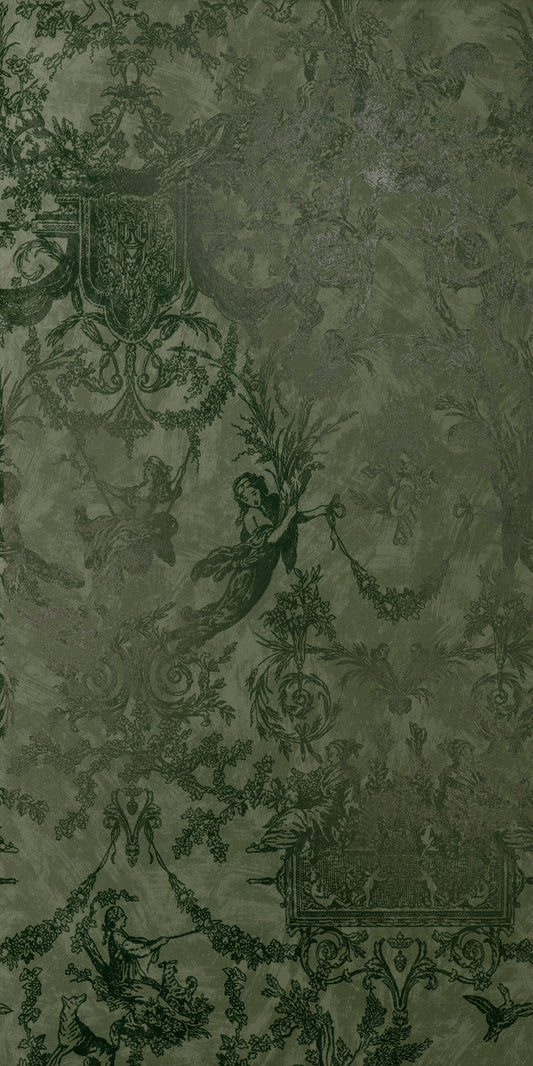 Chromagic Toile de jouy olive 60x120 Rettificato Cir Ceramiche