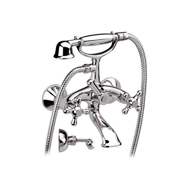 Revival Gruppo vasca esterno con flessibile cm.150 e doccia duplex cromo Daniel