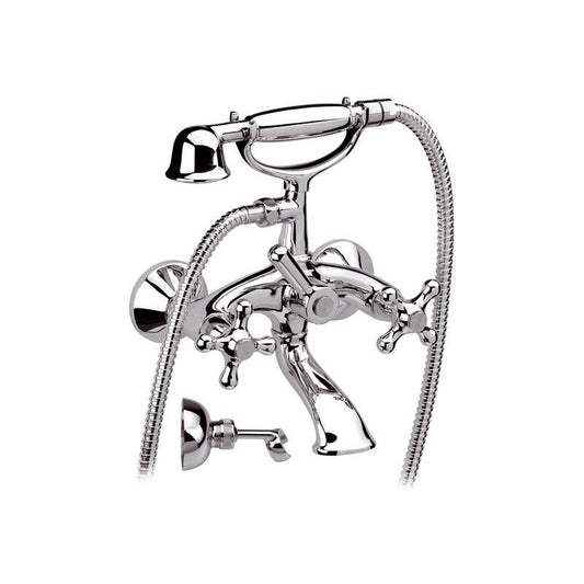Revival Gruppo vasca esterno con flessibile cm.150 e doccia duplex cromo Daniel