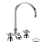 Revival Batteria lavabo con bocca alta e scarico cromo Daniel