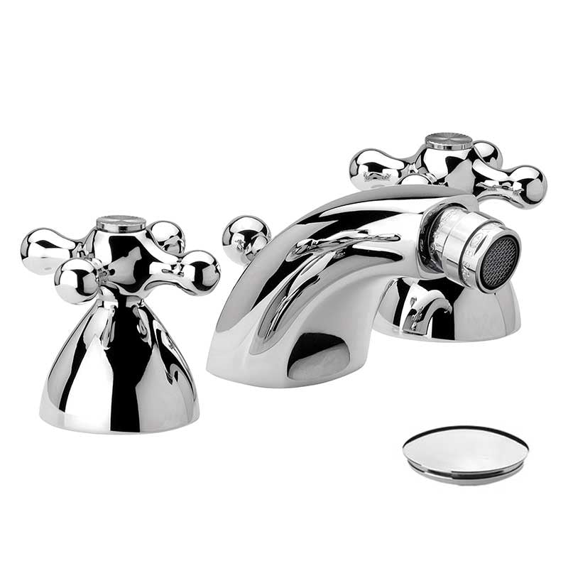 Revival Batteria bidet con scarico cromo Daniel